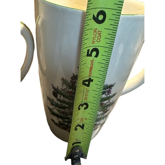 Spode Christmas Tree S3324-A16 Large Mugs Set/2 6" Tall X 4" Diameter 22oz - Picture 6 of 7